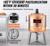 Commercial Milk Pasteurization Machine 30L Pasteurizer for Milk Sterilization
